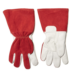 Gants de soudage TIG robustes en cuir de chèvre et de vache, résistants à l'abrasion, à la chaleur et aux flammes, pour la lutte contre les incendies - Product Image 1