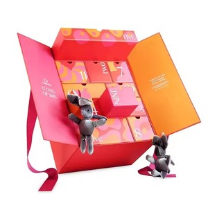Boîte-cadeau de Noël en carton de luxe à double porte ouvrante pour cosmétiques, bijoux, chocolats - Product Image 3