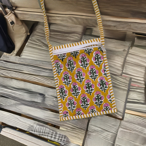 Mode bohème coton multicolores couverture mobile personnalisé mignon petit téléphone portable sac étui Mini bandoulière sac à bandoulière bloc - Product Image 4