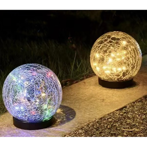 Outdoor garden decoration solar crackle globes - Product Image 2