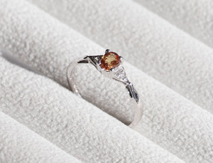 Natural Citrine <b>Ring</b> in 925 Sterling <b>Silver</b>, Handcrafted Oval Yellow Gemstone <b>Solitaire</b>, November Birthstone Jewelry - Product Image 4