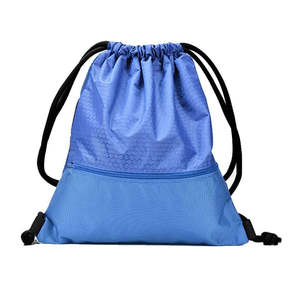 Mochila con Cordón de Poliéster de la Mejor Calidad, Color Negro, Bolsa de Tela Deportiva para Viajes con Diseño de Logotipo Personalizado - Product Image 1