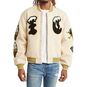 Chaqueta Varsity de Béisbol Vintage con Bordado de Chenilla Personalizado OEM, con Cuello Alto para Hombre, para Invierno - Product Image 3