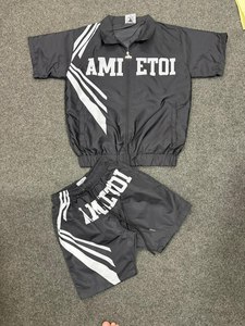 Ensemble short et sweat à capuche coupe-vent pour homme – Respirant, séchage rapide, confortable – Style urbain tendance été-automne – Logo personnalisé - Product Image 5