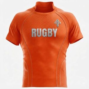 Nouvelle tenue de rugby tendance à séchage rapide, impression par transfert thermique, manches courtes, 100% polyester, qualité supérieure pour hommes - Product Image 6