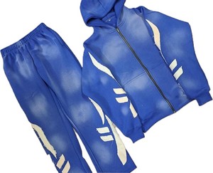 Ensemble de survêtement à capuche rouge pour enfants, sweat-shirt à fermeture éclair à manches longues, pantalon en polaire, couleur unie, vêtements d'hiver sportifs pour garçons - Product Image 4
