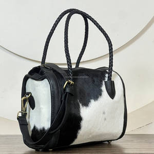 Sacs de voyage de luxe pour femmes en cuir de vache véritable, style Speedy moyen, sacs à bandoulière pour week-end, sacs à main pour femmes - Product Image 5