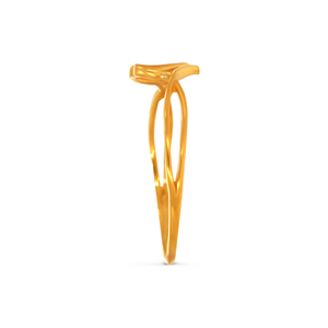 Bague géométrique en or massif 9 carats pour femme, design cœur ouvert, bijoux fins minimalistes de luxe, fournisseur de bijoux en gros - Product Image 4