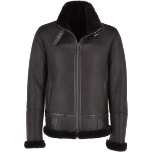 Chaqueta de Motocicleta de Invierno de Alta Calidad para Hombre, Cortavientos, Cálida, de Piel de Oveja, con Cuello Alto - Product Image 3