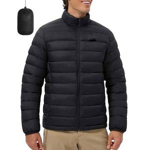 2026 Lightweight Casual Slim Couple Jacket Zipper Front Stand Collar <b>Yarn</b> Dyed Solid Color White Warm Winter Coat Packable - Product Image 3