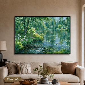 Peinture sur toile vintage très vendue, art mural en soie, décoration intérieure, art décoratif classique, fabrication OEM au Vietnam, marque HALO - Product Image 6