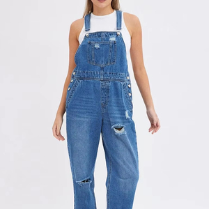 Nuevo Diseño de Mono de Moda para Mujer, Mono de Una Pieza sin Mangas, Mono de Mezclilla de Algodón, con Servicio OEM - Product Image 1