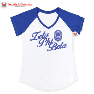 เสื้อยืดคอตตอนแขนสั้นทรงปกติสำหรับผู้ชาย พิมพ์โลโก้ตามสั่ง รับผลิตแบบ OEM ODM สำหรับชมรม Zeta Phi Beta และชมรมพี่น้องชาวกรีก - Product Image 1