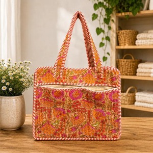 Bolsos para Portátil Hechos a Mano, Portafolio Ejecutivo de Alta Calidad, Funda para Portátil Acolchada de Algodón con Estampado de Bloques, Bolso Suave para Uso Diario - Product Image 2