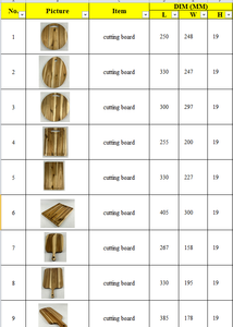 Ensemble de planches à découper en bambou de qualité supérieure avec poignée, planches à découper durables pour la cuisine, grain de bois naturel, durables, à suspendre - Product Image 4