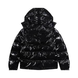 Couleur personnalisée en gros Logo personnalisé Nylon Bubble Jacket Matelassé Hiver Hommes Brillant Amovible Vestes à capuche Puffer - Product Image 1