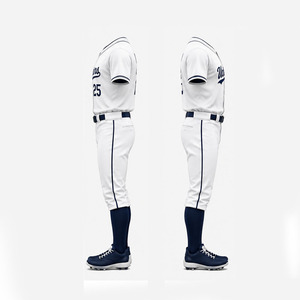 Conjunto de Uniforme de Béisbol EKIN IMPEX Blanco y Azul Marino 25, Impresión Serigrafiada, Transpirable, Corte Regular, Jersey y Pantalones para Hombre, Todas las Temporadas - Product Image 2