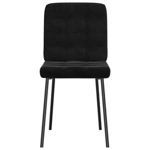 Ensemble de 4 chaises de salle à manger en velours noir, contreplaqué et métal, standard, élégantes et durables - Product Image 4