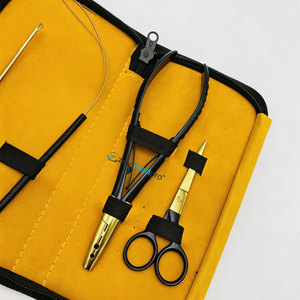 High Quality Stainless Steel Micro Bead Hair Extension <b>Pliers</b> <b>Set</b> Black Gold-Sustainable Reusable Hair Extension Tools Kit - Product Image 4