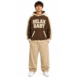 Sweat-shirt à capuche avec logo personnalisé en relief, 100% coton, poids lourd, sweat-shirt à capuche pour homme, design embossé, 400 g/m², molleton lourd - Product Image 3