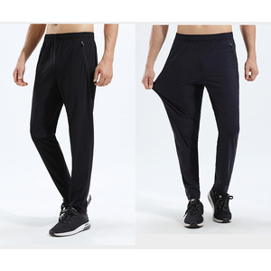 Men's Lightweight Black Sweatpants Custom Logo Low Waist Gym <b>Joggers</b> with Nylon Spandex <b>Slim</b> Fit Outdoor Sports Golf Pants - Product Image 2