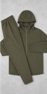 <b>Mens</b> Solid Sets Lightweight Grey <b>Cuffed</b> <b>Joggers</b> Waterproof Windproof Anorak Jacket Pants Breathable Quick Dry Mesh Lining - Product Image 6