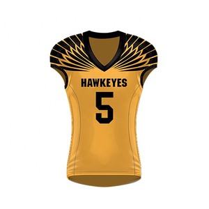 Maillots de football américain respirants de dernière génération, grandes tailles, uniformes en gros, personnalisables, 100 % polyester, unisexes, sur mesure - Product Image 6