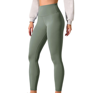 Custom Private Label Yoga Pants Women High Waist Workout <b>Leggings</b> <b>with</b> Side <b>Pockets</b> OEM Fitness Wear - Product Image 1