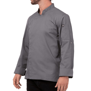 Customize Logo & Fabric <b>Chef</b> Coats Long Sleeve Men's Cotton <b>Chef</b> Shirts Uniforms OEM Men's Professional Kitchen <b>Tops</b> <b>Chef</b> Coat - Product Image 2