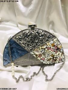 Handmade Designer Brass MOP <b>Clutch</b> for Ladies Wedding and Evening Use Crafted Mother of <b>Pearl</b> <b>Bag</b> - Product Image 4