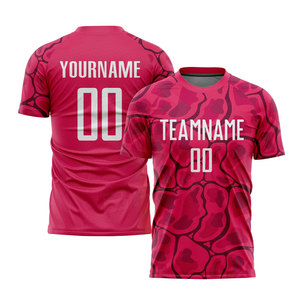 Camiseta de Fútbol para Hombre, Estilo Nuevo, 100% Poliéster, Transpirable, de Secado Rápido, Cuello Redondo, Personalizable con Nombre de Equipo - Product Image 4