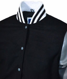Premium Quality 100% Cotton Customizable Men's Winter Varsity Baseball Letterman Jacket with Front Logo Breathable Stand Collar - Product Image 3
