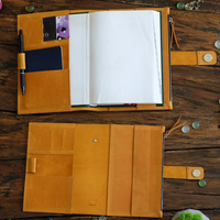 Funda de Cuero para Diario, Personalizada, para Bloc de Notas A5 A4 B5, Funda para Agenda, Porta Cuadernos Moleskine, Regalo Hecho a Mano, Recargable, para Negocios
