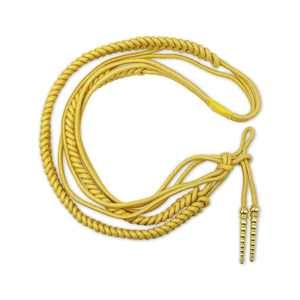 2026 Custom Made Ceremonial Gold Uniform Ceremonial Aiguillette Customized Color Ceremonial Shoulder Cord Aiguillette Uniform - Product Image 1