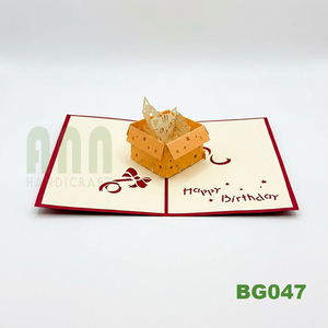 Invitaciones de Cumpleaños Tradicionales con Diseño 3D de Gato, Tarjetas de Felicitación Únicas, Impresión Offset en Papel para Año Nuevo y San Valentín - Product Image 1