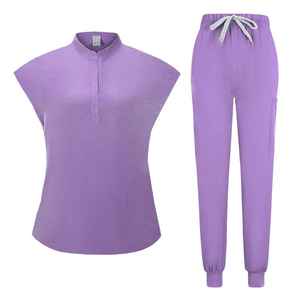 Uniformes de Hospital Transpirables, Uniformes Médicos Casuales para Mujer, Bordado Personalizado, Conjuntos de Uniformes de Enfermería de Manga Corta - Product Image 3