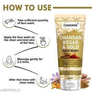 Gel Limpiador Facial a Base de Azafrán, Sándalo y Oro - Product Image 3