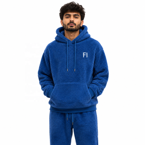 OEM Men's Fleece Hoodies Oversized Casual Sweatshirt Front Logo Pocket Design Streetwear Regular Fit Knitted Polyester <b>Tracksuit</b> - Product Image 1