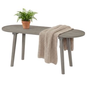 Panca in Legno Grigio da 43 Pollici in Stile Rustico, Impermeabile e Resistente ai Graffi, per Sala da Pranzo, Posti a Sedere per 2 Persone - Product Image 1