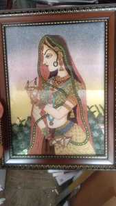 Traditional Indian Miniature Painting Beautiful Royal Lady <b>Queen</b> Bani Thani Style Rajputana Heritage Wall Decor Handmade <b>Art</b> - Product Image 2