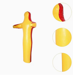 Inflatable Punching Bag <b>Dummy</b> Yellow Red PVC Training Target for Adult Martial Arts Practice - Product Image 6