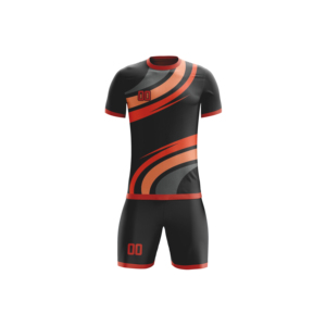 Ensemble complet de football unisexe 100% polyester, maillot et short de football, séchage rapide, personnalisable, OEM, vente en gros - Product Image 3