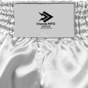 ออกแบบโลโก้ของคุณเอง กางเกงมวยไทยขายดีสำหรับผู้ชาย ผลิตจากผ้าซาติน/ไนลอน/โพลีเอสเตอร์ เป็นมิตรต่อสิ่งแวดล้อม แห้งเร็ว ระบายอากาศได้ดี - Product Image 5