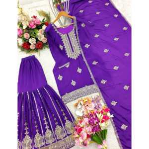 Magnifique haut de soirée pour femme-Ensemble Sarara et Dupatta - Product Image 3