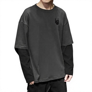 T-shirt unisexe tendance, double couche, dernier design, impression de logo personnalisé, coton et polyester, style décontracté d'été, séchage rapide - Product Image 1