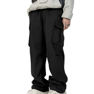Best Price Hot Selling High Street Mid Waist Oversized Men's Cargo Pant Casual Trousers Breathable Eco-Friendly Loose Pants - Product Image 5