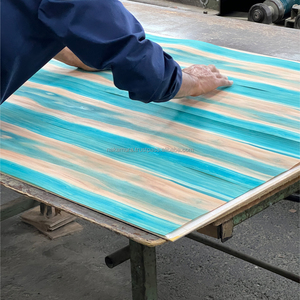 Contrachapado Decorativo IRODORITAI, Contrachapado Enchapado en Cedro Azul Cielo, Revestimiento de Uretano, Diseño Japonés a Rayas, para Dormitorio de Apartamento - Product Image 4