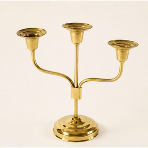 Candelabro de 3 Brazos Dorado, Portavelas Metálico al por Mayor, Centro de Mesa para Decoración de Mesa en Bodas y Fiestas - Product Image 3