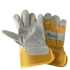 Guantes de Cuero Vacuno de Dedo Completo para Invierno, Casuales, de Seguridad, Anticorte, Antideslizantes, Resistentes al Calor, con Forro de Algodón para Soldadura, Unisex - Product Image 4