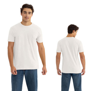 White And Blue Blank Short Sleeve O-Neck T-<b>Shirt</b> <b>For</b> Women Regular Fit Casual Jersey Cotton Top Solid Color Design - Product Image 2
